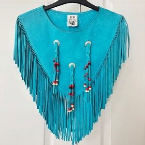 Suede Fringe Top